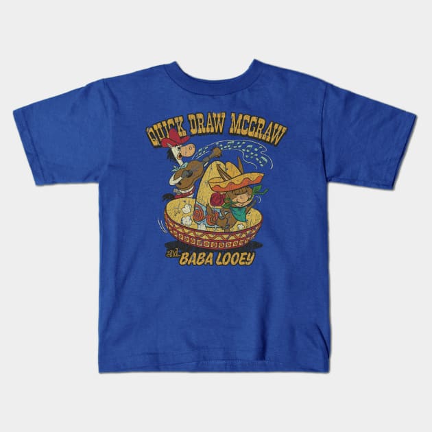 Quick Draw McGraw & Baba Looey Kids T-Shirt by JCD666